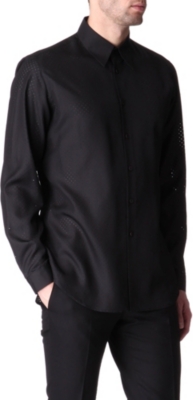JONATHAN SAUNDERS Airtex pointelle-silk single-cuff shirt