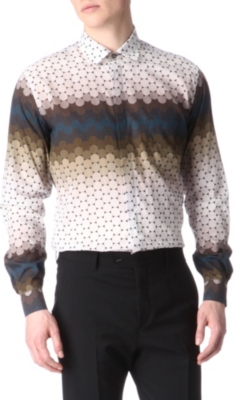 JONATHAN SAUNDERS Ombré circles printed single-cuff shirt