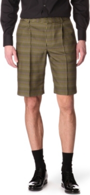 JONATHAN SAUNDERS Ombré dot-print silk-blend shorts