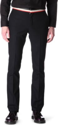 GIVENCHY Contrast-waist tailored-fit trousers