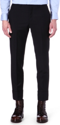 GIVENCHY Slim-fit stitched turn-up trousers