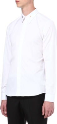 GIVENCHY Gold-toned bar collar shirt