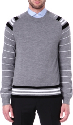 GIVENCHY Striped-sleeve jumper