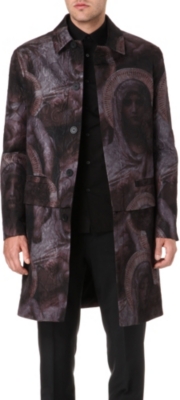 GIVENCHY Textured Madonna-print coat