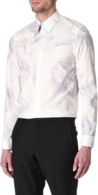 GIVENCHY Madonna-print single-cuff shirt