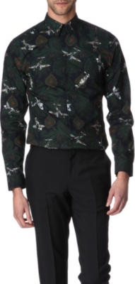 GIVENCHY Paisley and spitfire-print single cuff shirt