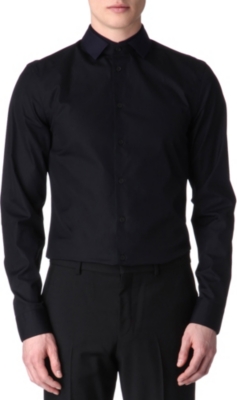 GIVENCHY Contrast-colour single-cuff shirt