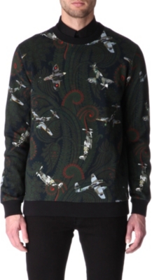 GIVENCHY Paisley and spitfire-print sweatshirt