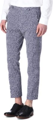 JIL SANDER Andriano slim-fit hex-print trousers