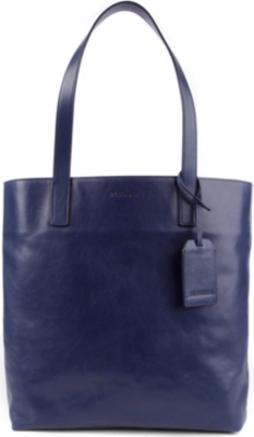 JIL SANDER Logo-embossed leather shopper bag