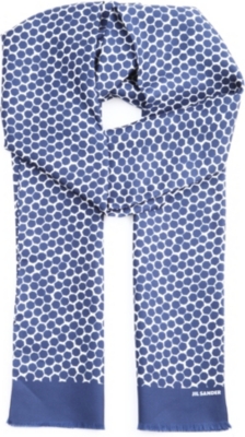JIL SANDER Hex print scarf