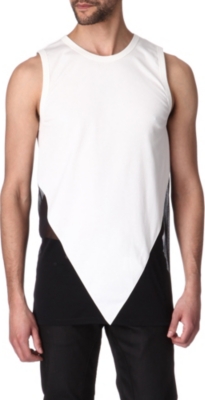 GARETH PUGH Triangular mixed-fabric vest