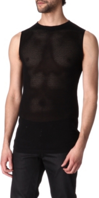 GARETH PUGH Cotton and silk-blend net vest