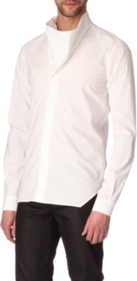 RICK OWENS Funnel-neck single-cuff shirt