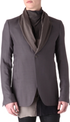 RICK OWENS Scarf-collar blazer