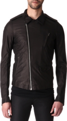 RICK OWENS Leather biker jacket