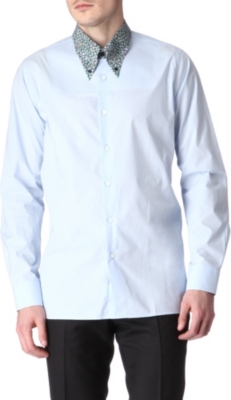 RAF SIMONS Printed-collar shirt