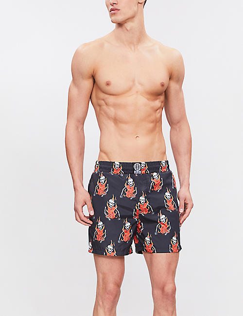 orange moncler swim shorts orange moncler swim shorts