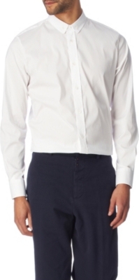 MAISON MARTIN MARGIELA Stretch-cotton slim fit single cuff shirt (White