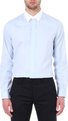 MAISON MARTIN MARGIELA 10+14 white-collar single-cuff shirt