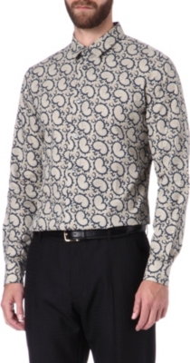MAISON MARTIN MARGIELA Mmm 10+14 paisley slim-fit single-cuff shirt