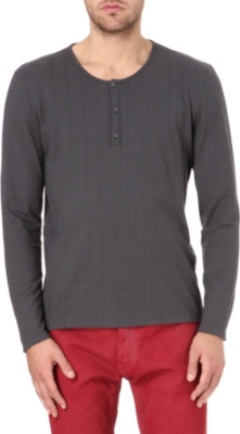MAISON MARTIN MARGIELA 10+14 grid Henley top