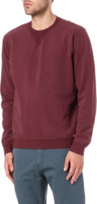MAISON MARTIN MARGIELA 10+14 leather elbow-patch sweatshirt