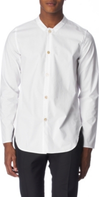PAUL SMITH MAINLINE Grandad regular fit single cuff shirt (White