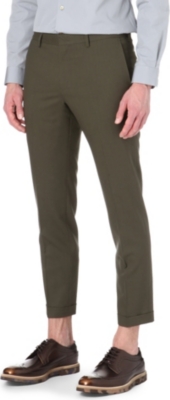 PAUL SMITH MAINLINE Flat-front cropped trousers