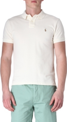 RALPH LAUREN Slim-fit mesh polo shirt