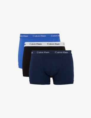 CALVIN KLEIN: Pack of three Modern Essentials classic-fit stretch-cotton trunks