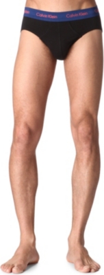 CALVIN KLEIN Three pack of contrast-waist briefs