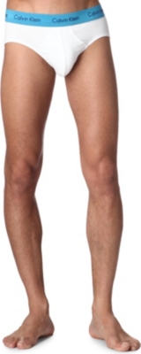 CALVIN KLEIN Three pack of contrast-waist briefs