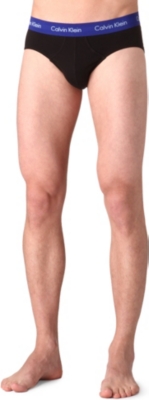 CALVIN KLEIN Three pack contrasting waistband briefs