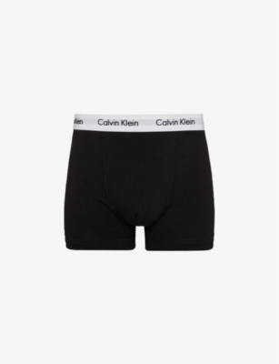 CALVIN KLEIN Three pack stretch&ndash;cotton trunks