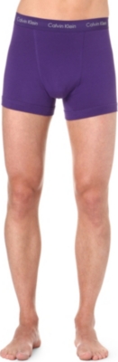 CALVIN KLEIN Three pack stretch&ndash;cotton trunks