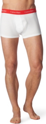 CALVIN KLEIN Three pack low&ndash;rise trunks (White w/blue/red wb