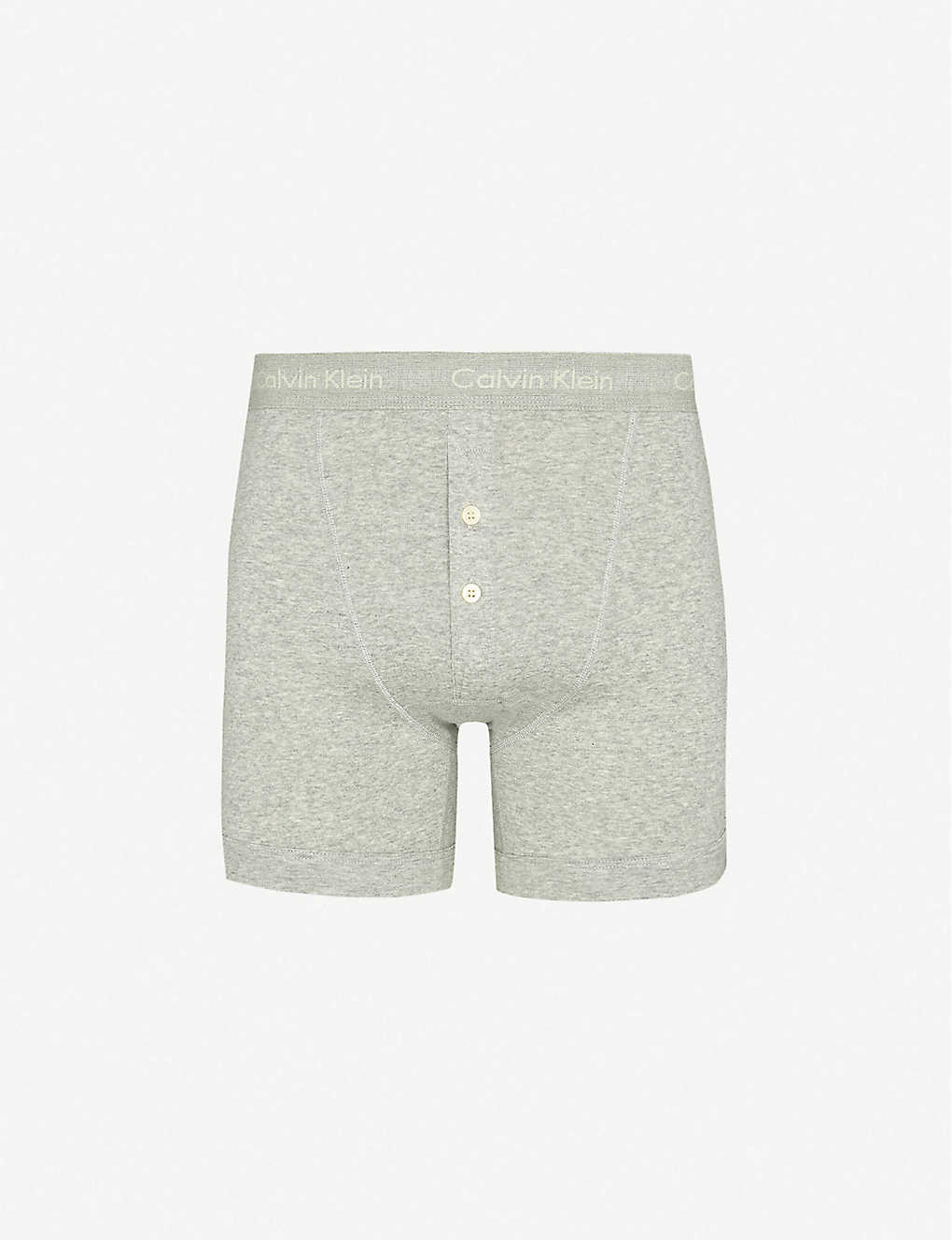 Button-fly cotton-jersey boxer briefs(37986)