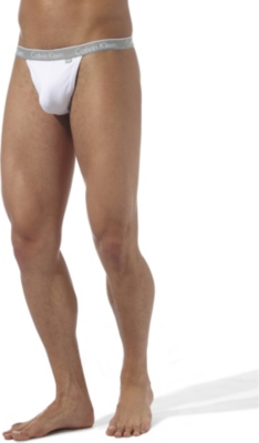 CALVIN KLEIN Logo waistband thong (White