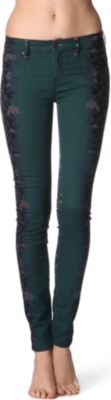 MARC BY MARC JACOBS Stick floral-panel mid-rise jeans