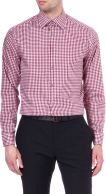 PAUL SMITH LONDON Gingham tailored-fit single-cuff shirt