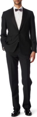 PAUL SMITH LONDON Byard satin&ndash;trimmed evening suit black
