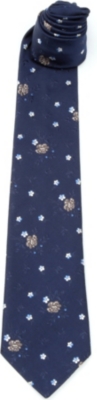 PAUL SMITH Silk large flowers tie
