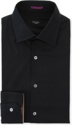 PAUL SMITH LONDON Contrast&ndash;cuff slim fit single cuff shirt