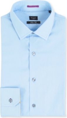 PAUL SMITH LONDON Contrast&ndash;cuff slim fit single cuff shirt
