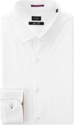 PAUL SMITH LONDON Contrast&ndash;cuff slim fit single cuff shirt