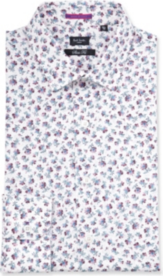 PAUL SMITH LONDON Floral slim fit single cuff shirt