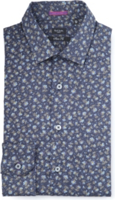 PAUL SMITH LONDON Floral slim fit single cuff shirt