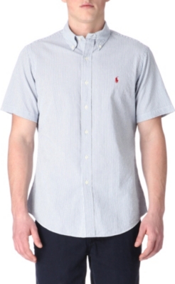 RALPH LAUREN Striped custom-fit short-sleeved shirt