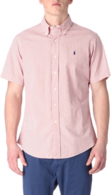 RALPH LAUREN Striped custom-fit short-sleeved shirt
